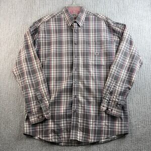 Cinch Button Down Shirt Men's Size Large Plaid Long Sleeve Western Starched